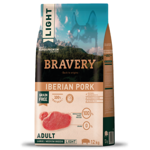 Bravery Adulto Light Raza Mediana/Grande de Cerdo 12 Kilos